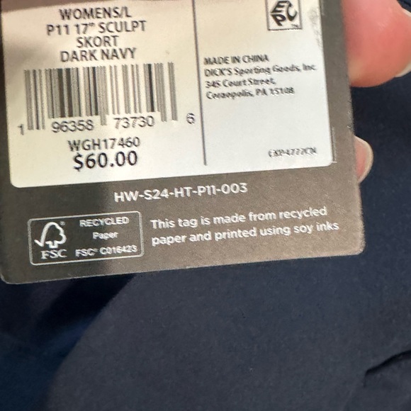 🏌🏻‍♀️🆕Walter Hagen Sculpt Performance Navy Skort, Large🏌🏻‍♀️ - Picture 6 of 6
